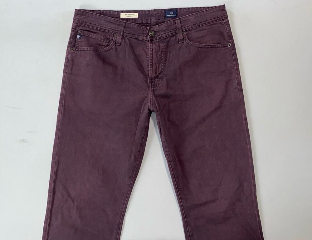AG The Graduate Tailored Leg Stretch Sateen Jeans. Perfectly Faded, 33X30.5 GUC!